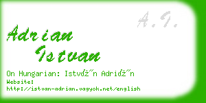 adrian istvan business card